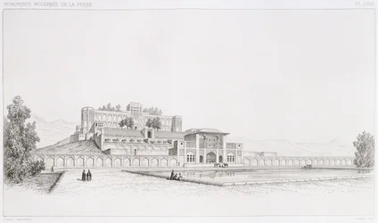 Vista del Palacio Qajar de Golestán 